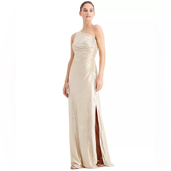 NEW Calvin Klein Gold Gown - Picture 1 of 4
